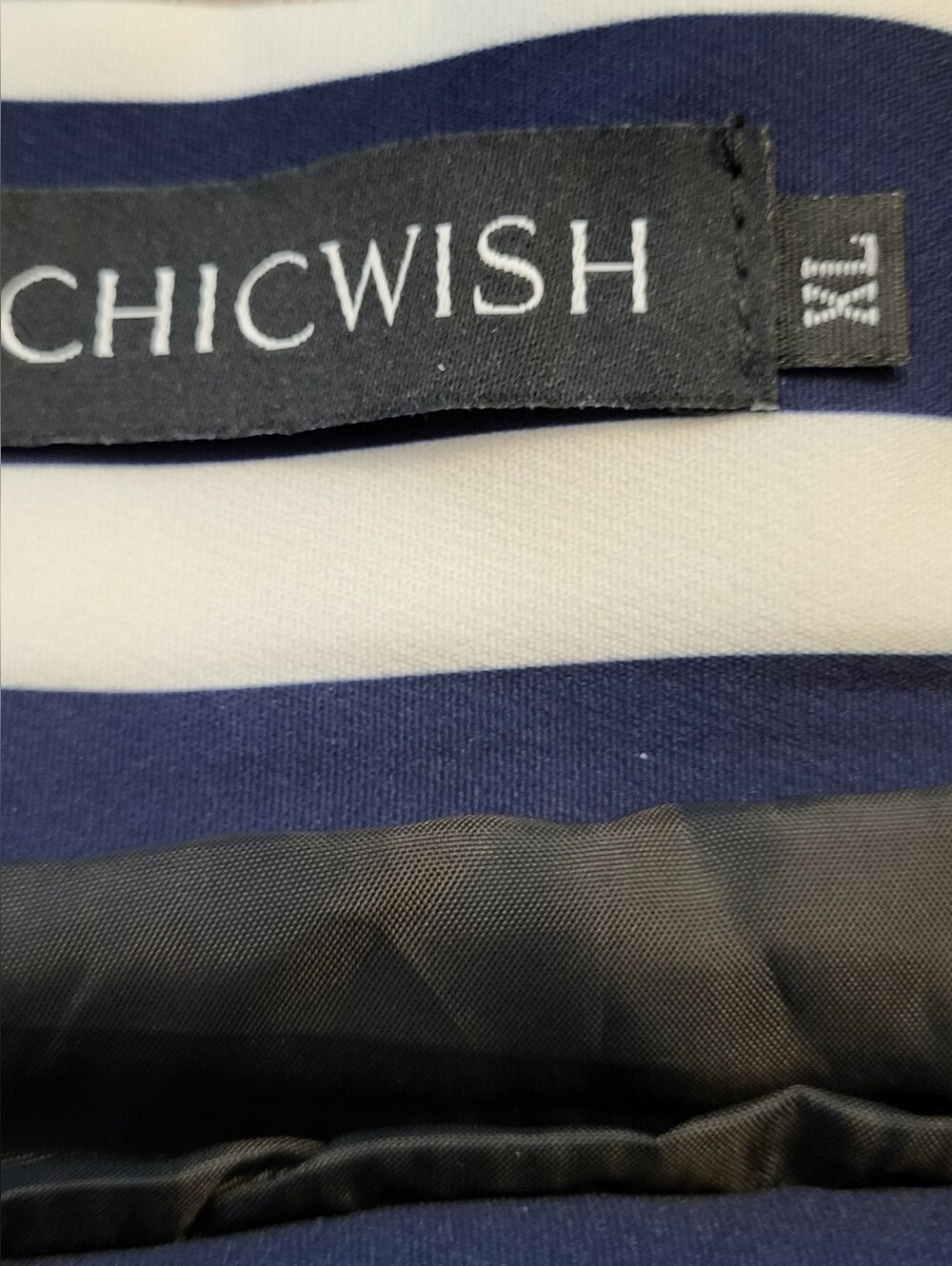 Chicwish Adorable Stripe Pleated A-Line Midi Skirt-Size XL - Picture 6 of 10